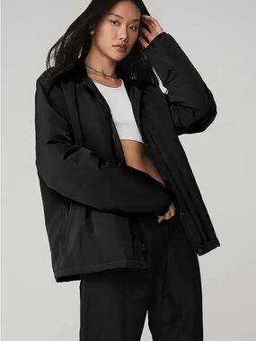 Alo Yoga Legend Jacket Unisex Size Xs Black Zip Pocket Long Sleeve Daily Wear